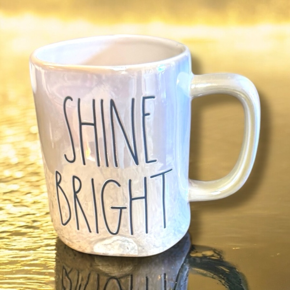 Graduation Present Idea RAE DUNN “SHINE BRIGHT” MUG Shimmering Iridescent Finish - Picture 17 of 17
